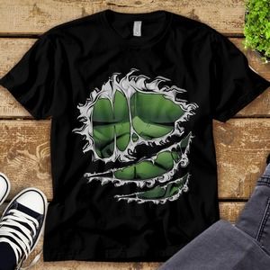 Marvel Avengers Hulk Ripped Costume T-Shirt Unisex Tee Adult T-shirt Kid Shirt